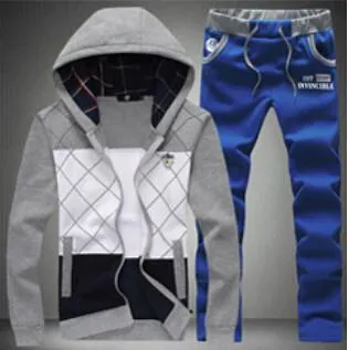Men's Causal Sport Patchwork Suit  Size M-5XL
