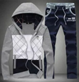 Men's Causal Sport Patchwork Suit  Size M-5XL