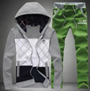 Men's Causal Sport Patchwork Suit  Size M-5XL