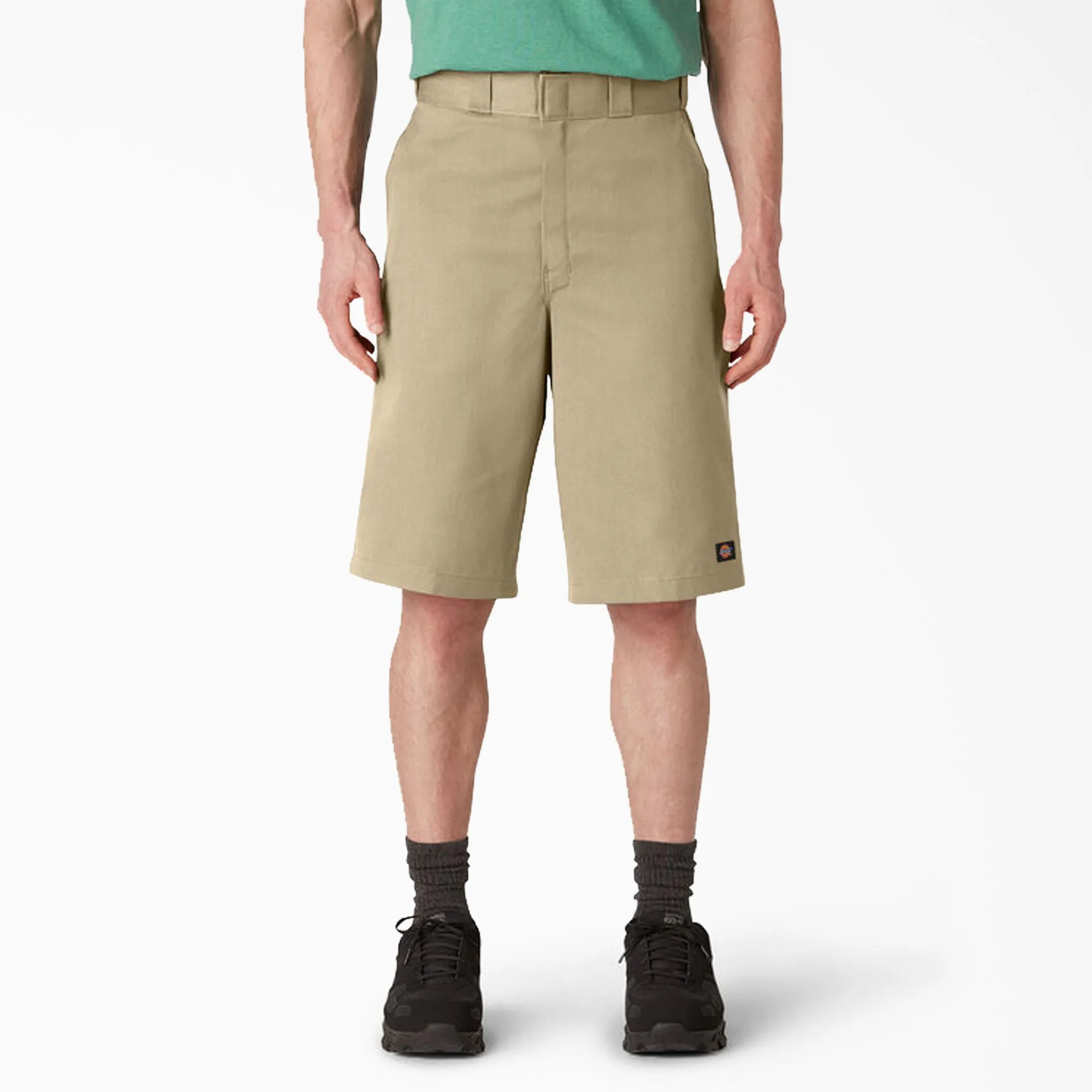 Men's Dickies Loose Fit Flat Front Work Shorts 13" 42283 - Khaki