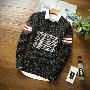 Men's Fashion Patchwork Sweater