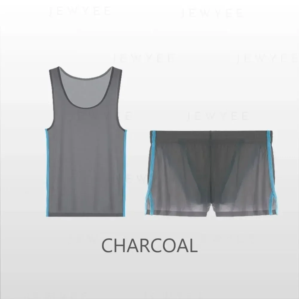 Men's Ice Silk Tank Top or Brief-Lined 2-in-1 Shorts  - JEWYEE AY 815 / 814