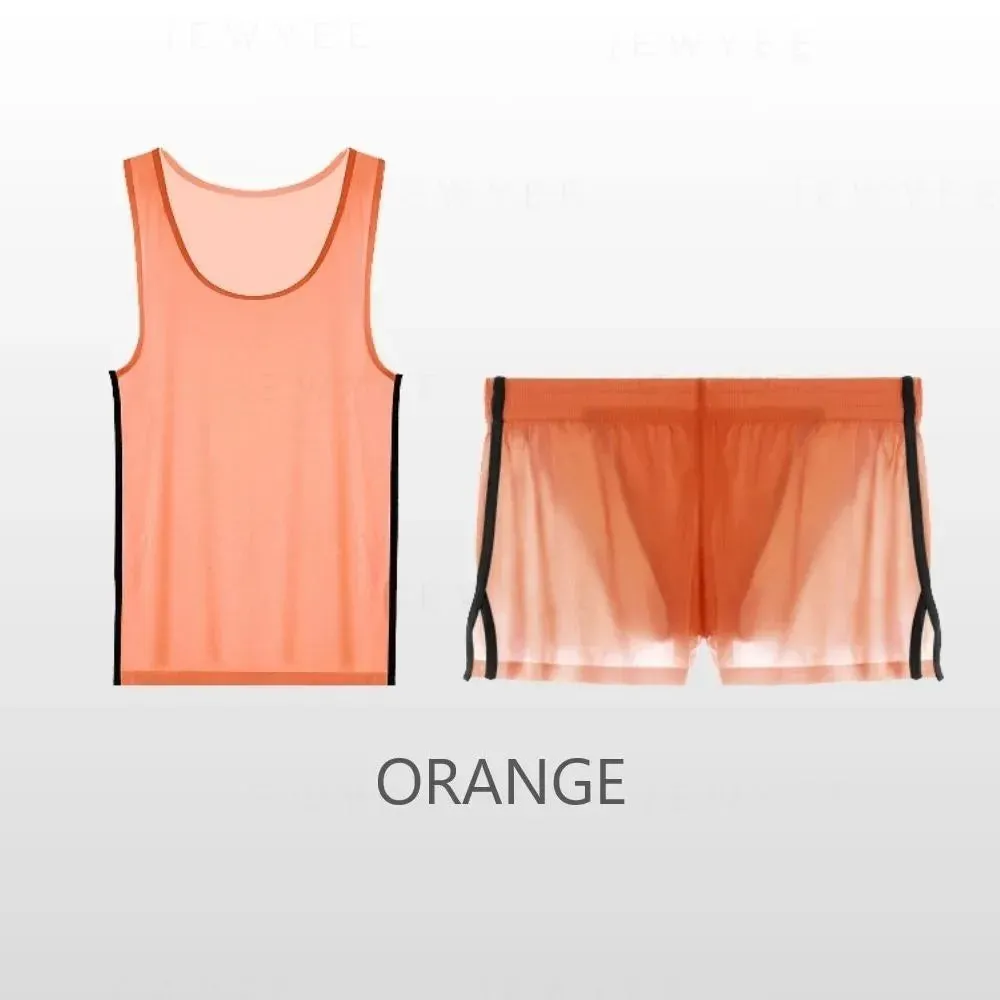 Men's Ice Silk Tank Top or Brief-Lined 2-in-1 Shorts  - JEWYEE AY 815 / 814