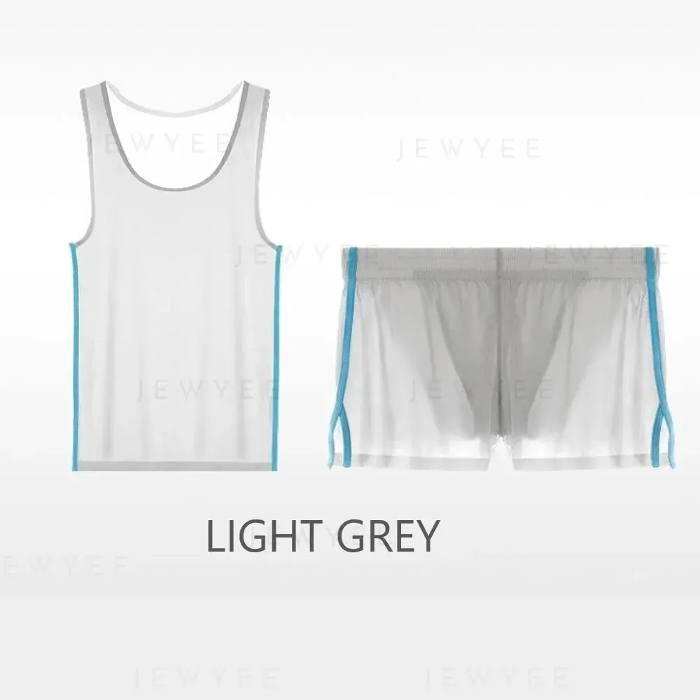 Men's Ice Silk Tank Top or Brief-Lined 2-in-1 Shorts  - JEWYEE AY 815 / 814