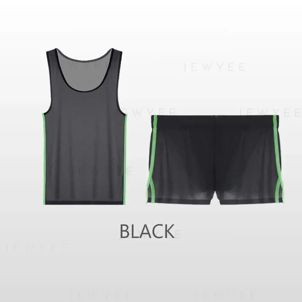 Men's Ice Silk Tank Top or Brief-Lined 2-in-1 Shorts  - JEWYEE AY 815 / 814