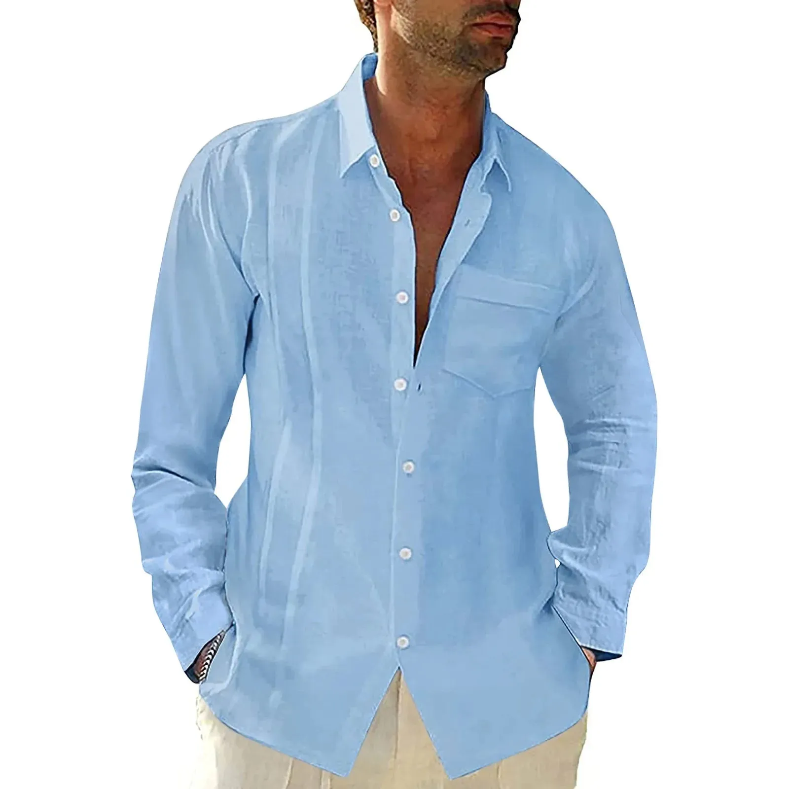 Men's Long Sleeve Casual Button down Shirts