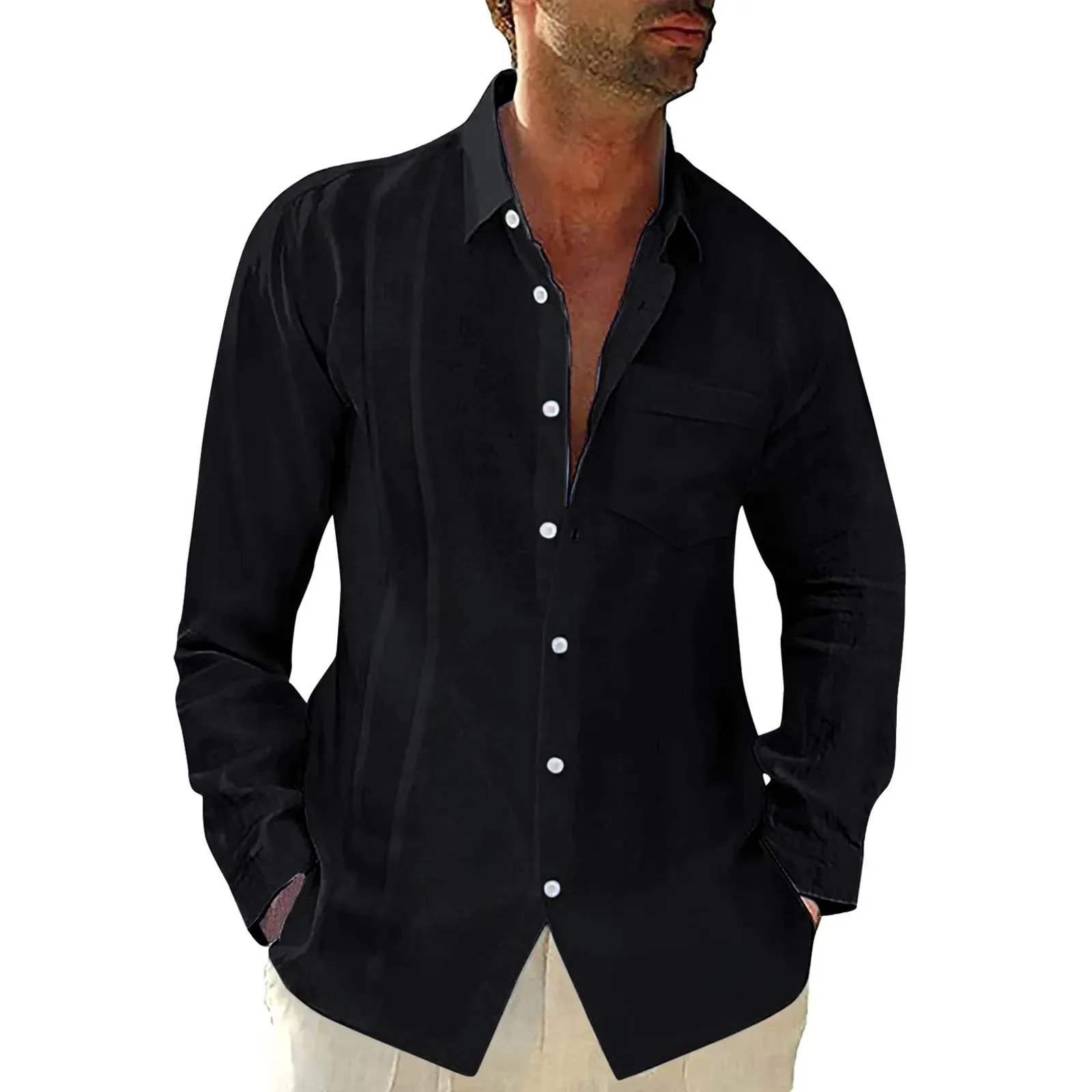 Men's Long Sleeve Casual Button down Shirts