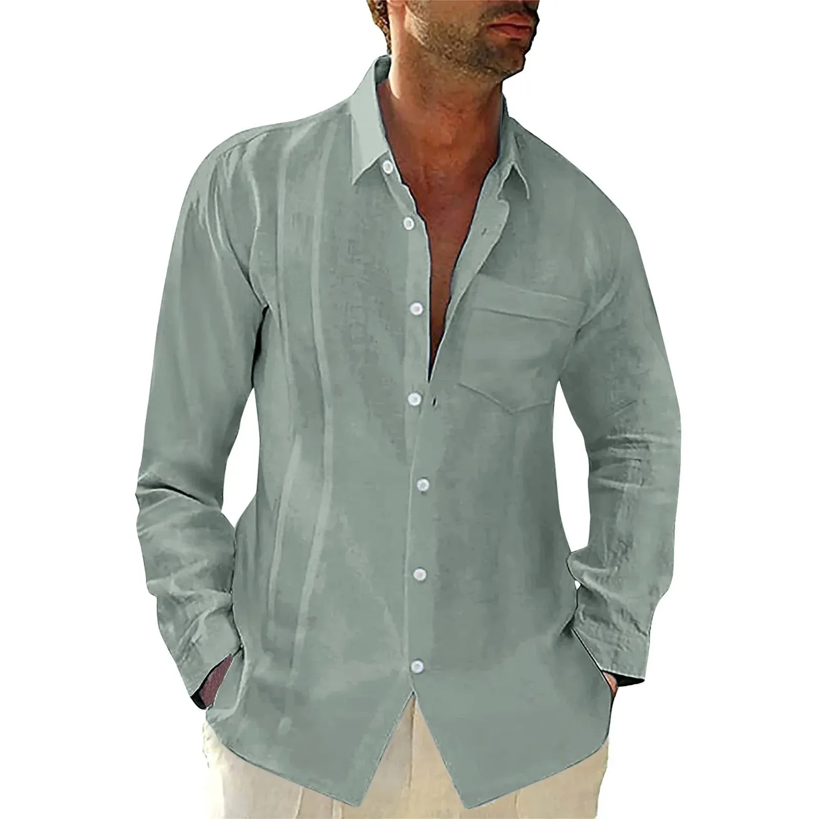 Men's Long Sleeve Casual Button down Shirts