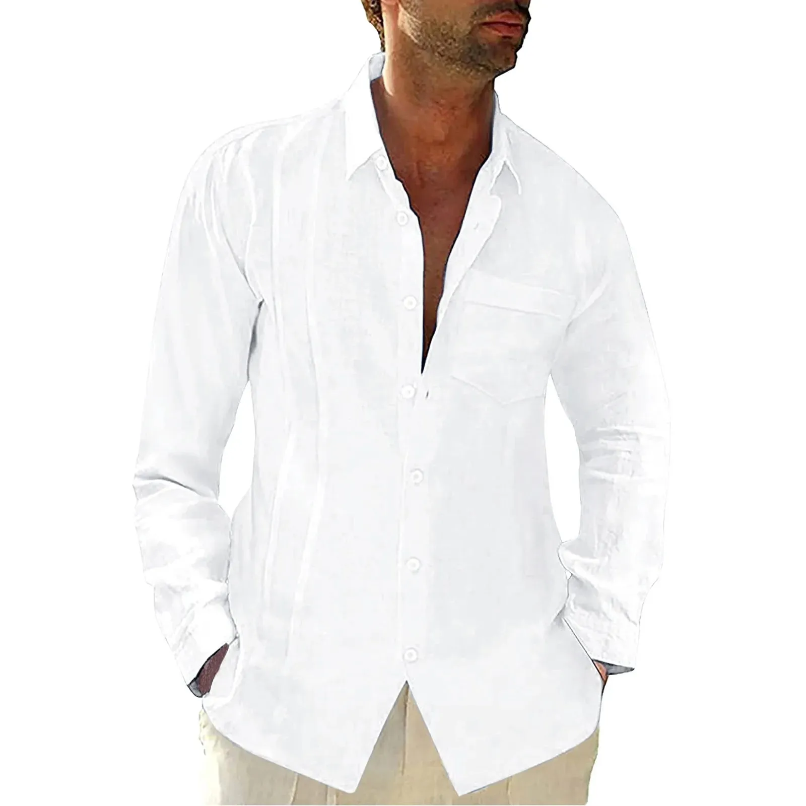 Men's Long Sleeve Casual Button down Shirts