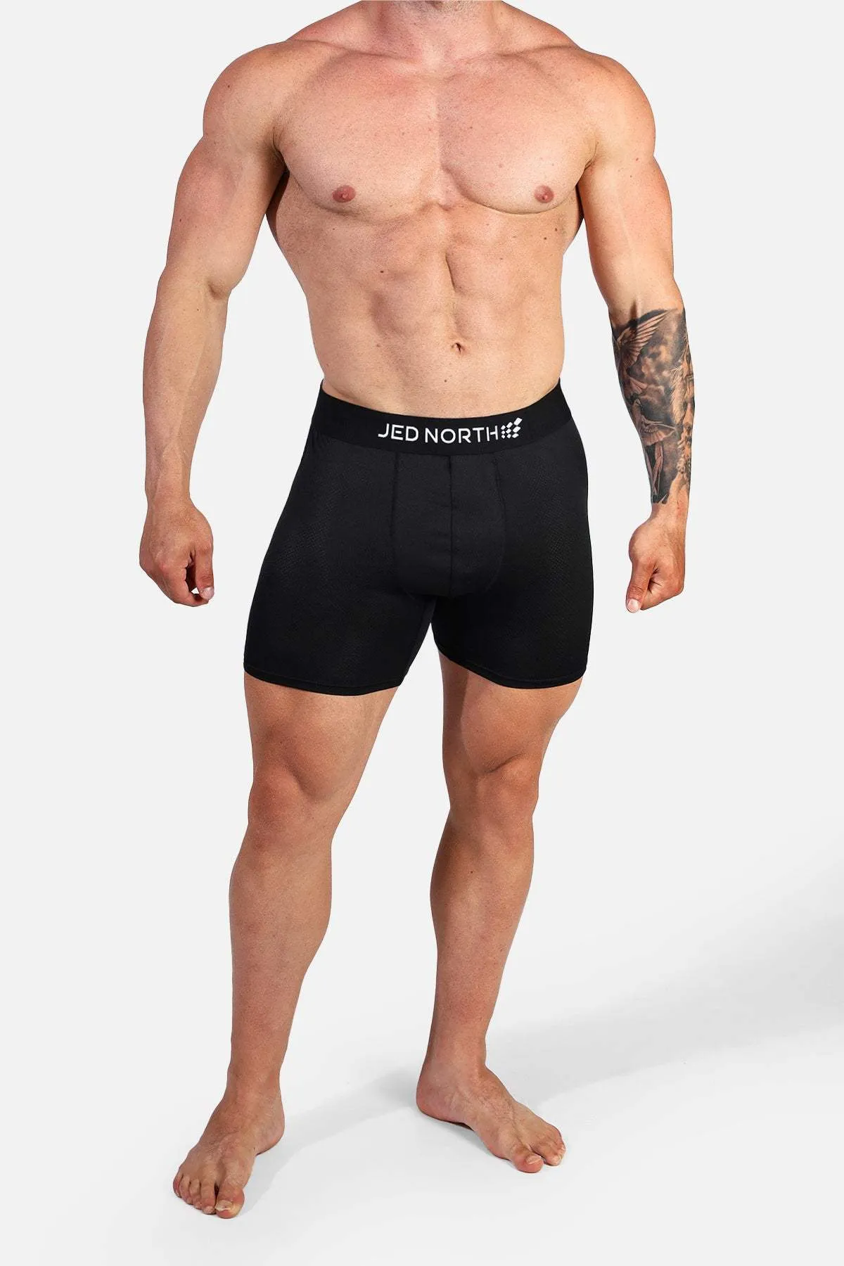 Men's Mesh Athletic Boxers 2-Pack - Black and Navy