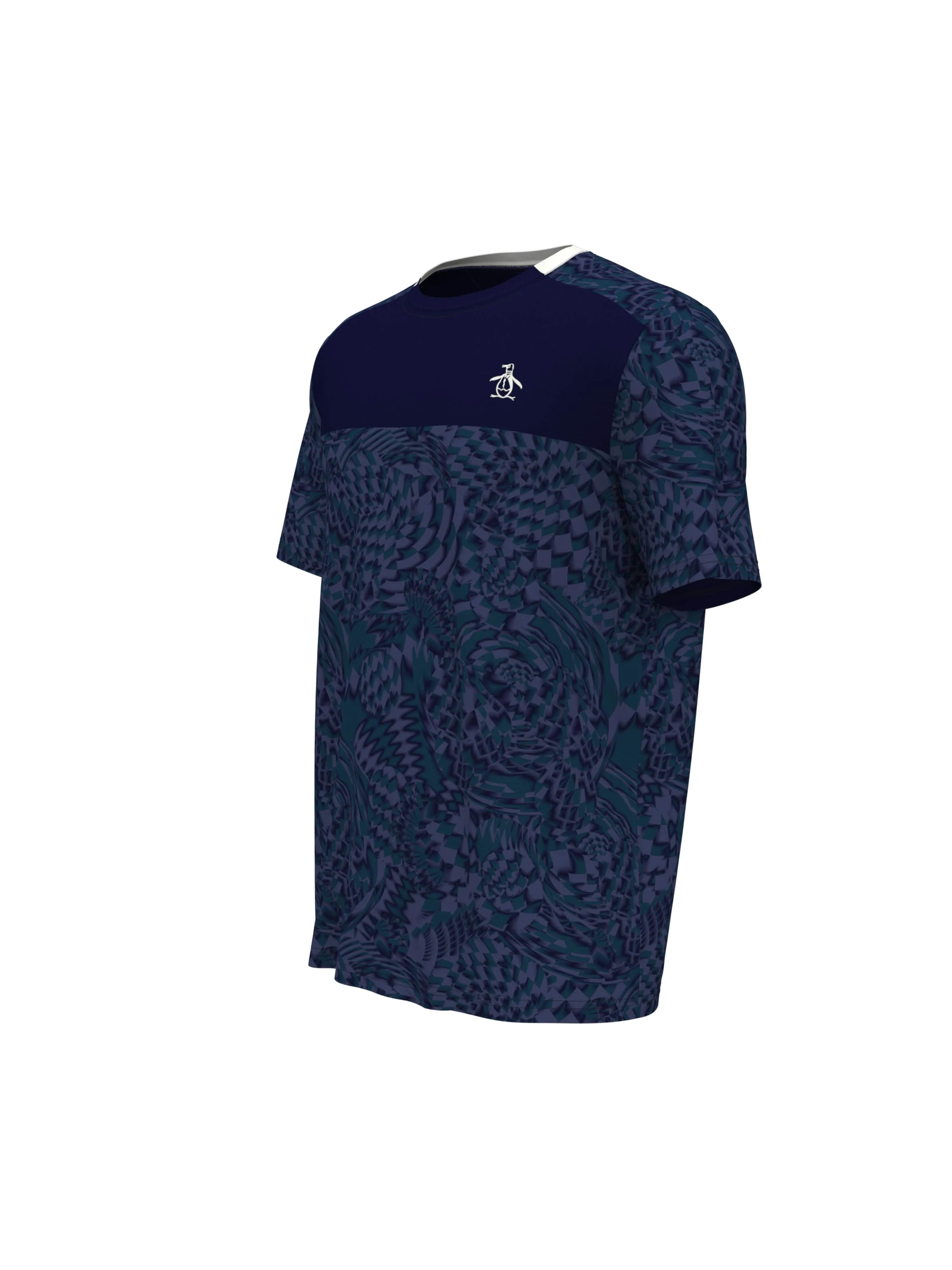 Men's Motion Checked Color Block Tennis Tee