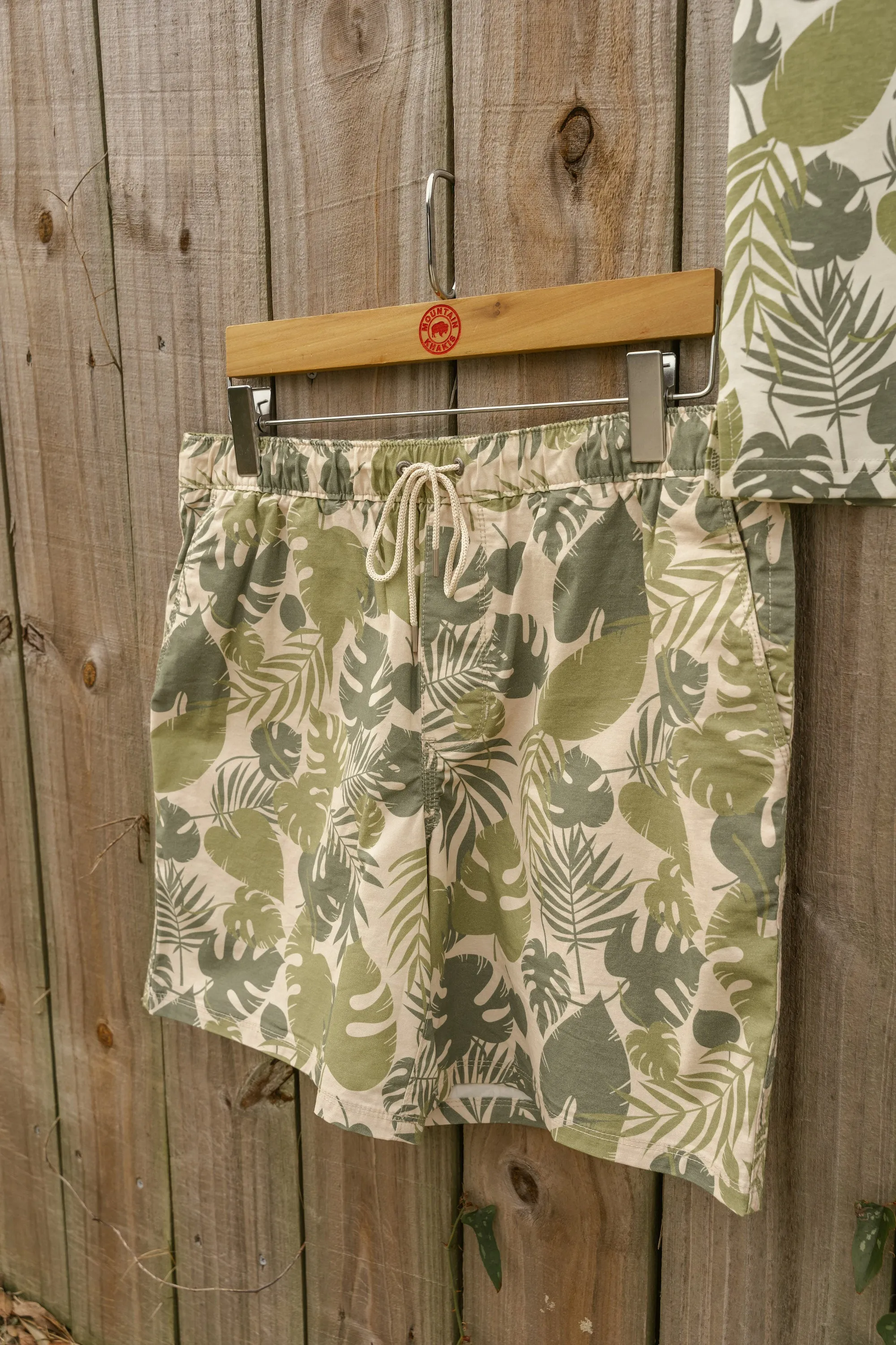 Men's Stretch Printed Poplin Deck Short