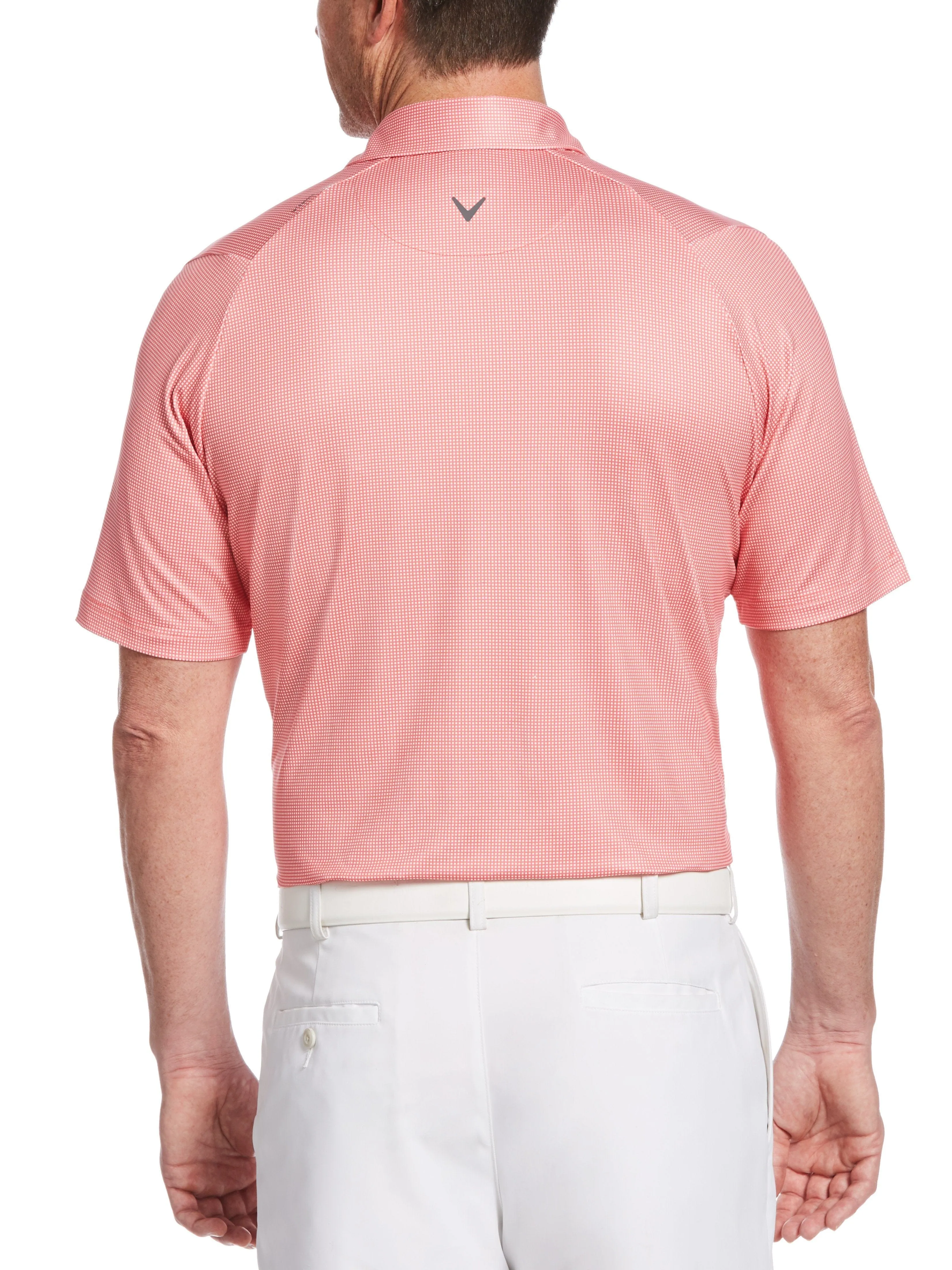 Mens Swing Tech™ Printed Gingham Polo