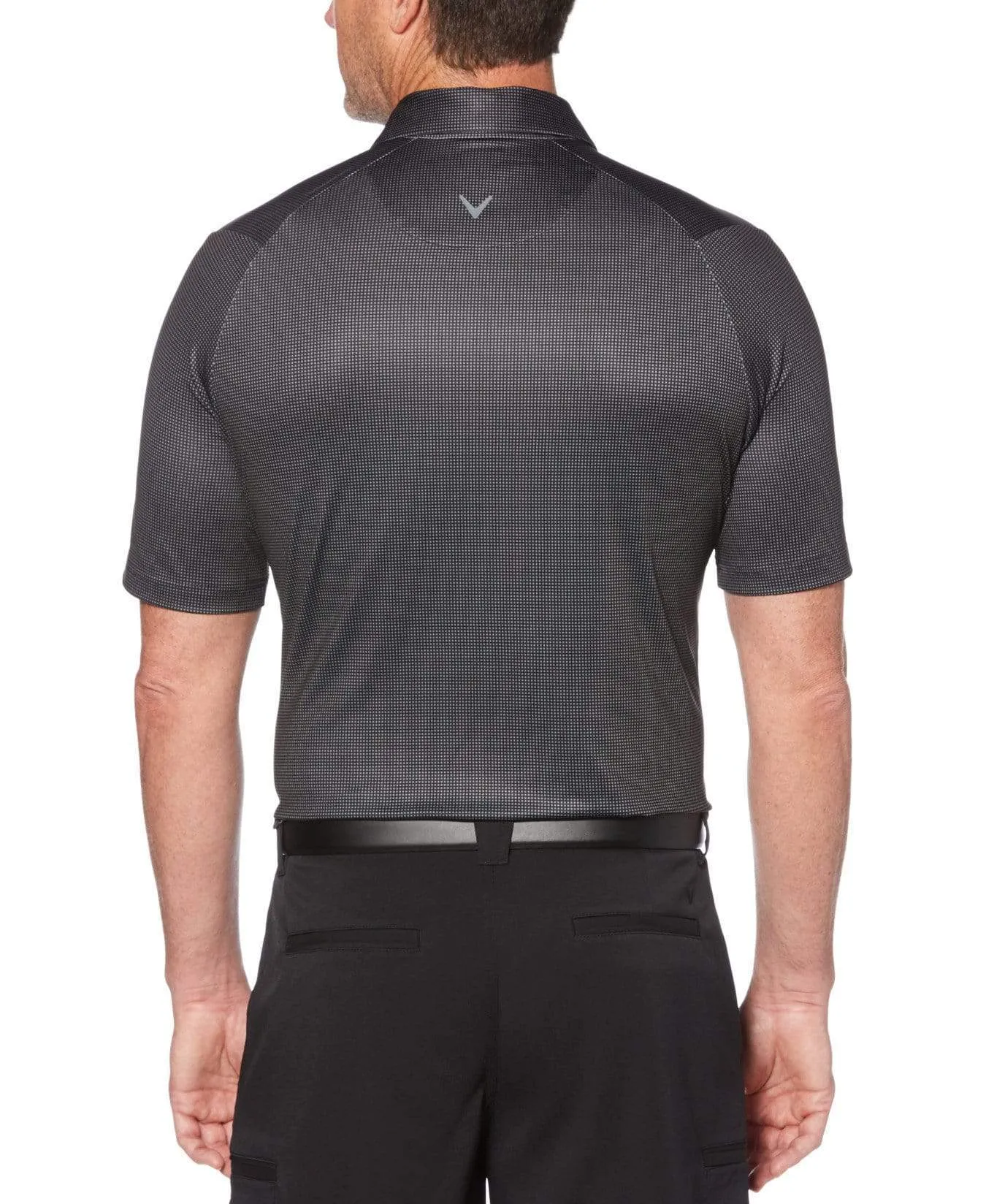 Mens Swing Tech™ Printed Gingham Polo