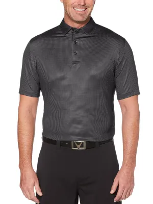 Mens Swing Tech™ Printed Gingham Polo