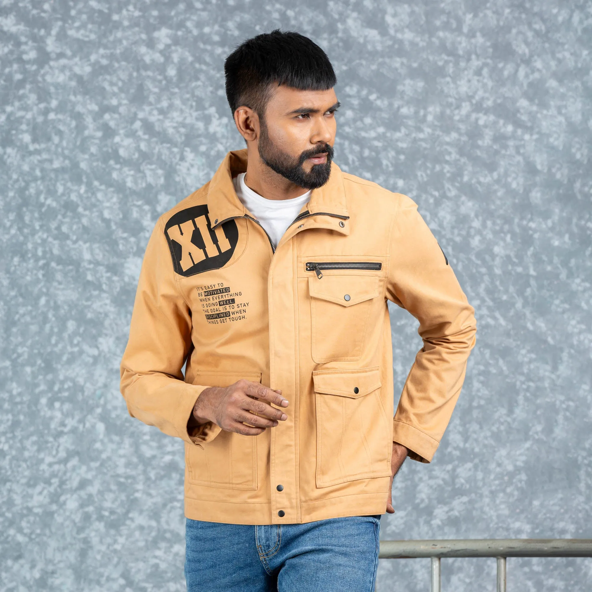 Mens Twill Jacket- Khaki