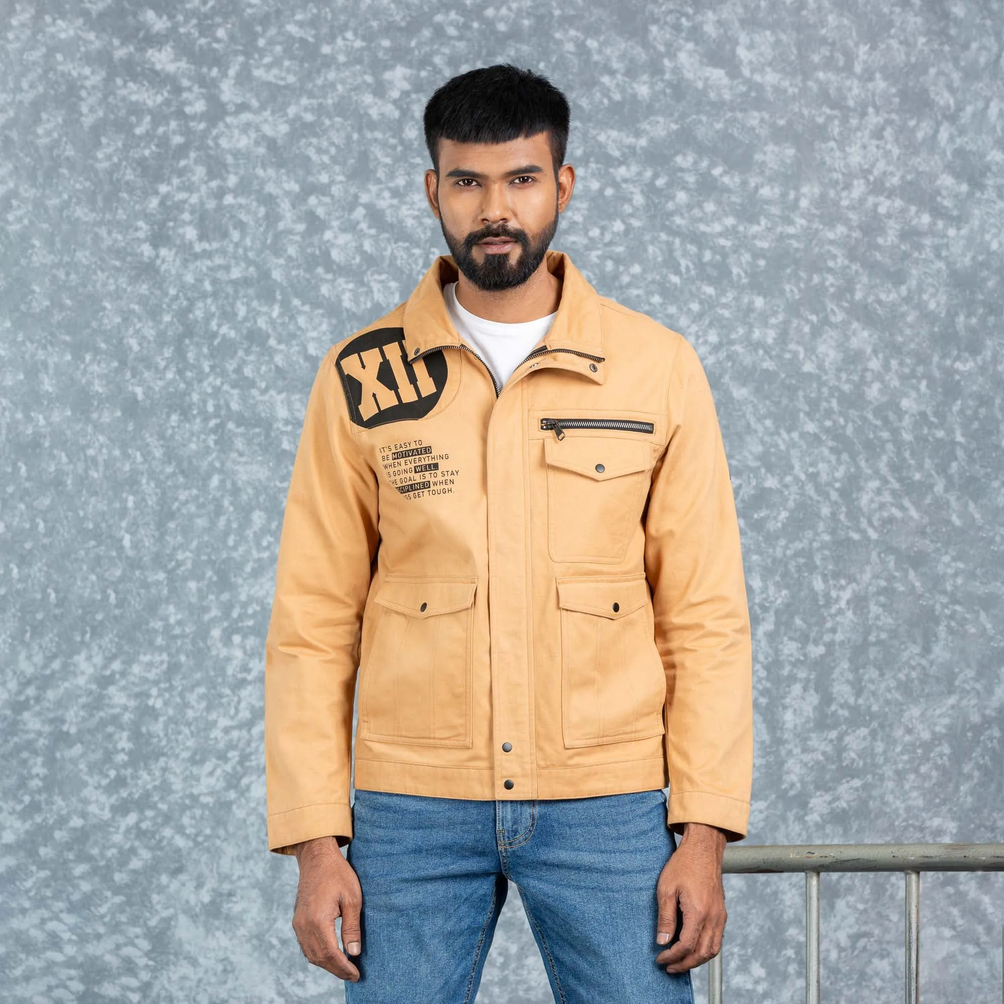 Mens Twill Jacket- Khaki
