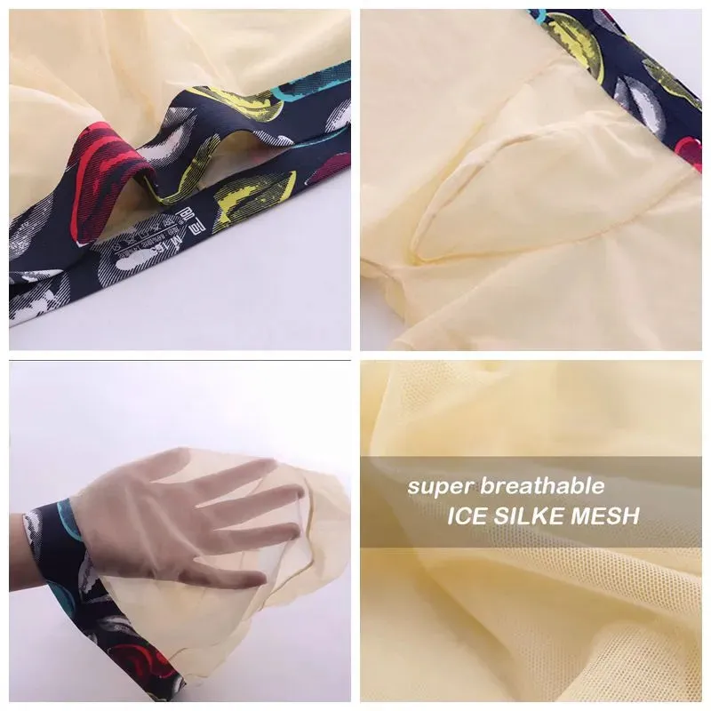 Men's Ultra Thin Ice Silk Mesh Underpants (5-Pack) -JEWYEE 1961