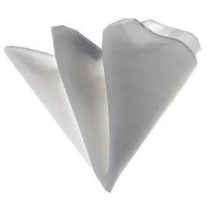 Men's White Pocket Square Hanky Handkerchief