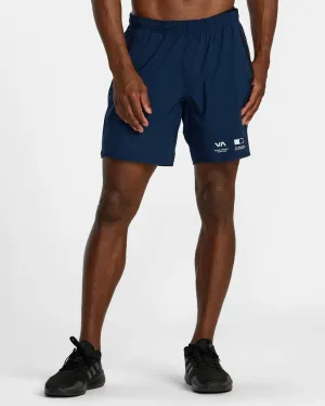 Mens Yogger Stretch Elastic Waist Shorts 17"
