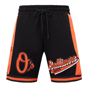 MLB BALTIMORE ORIOLES SCRIPT TAIL MEN'S DK 2.0 SHORT (BLACK/ORANGE)