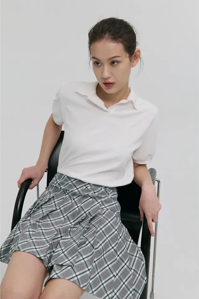 Monday Flow Dionne Check Skirt - Green