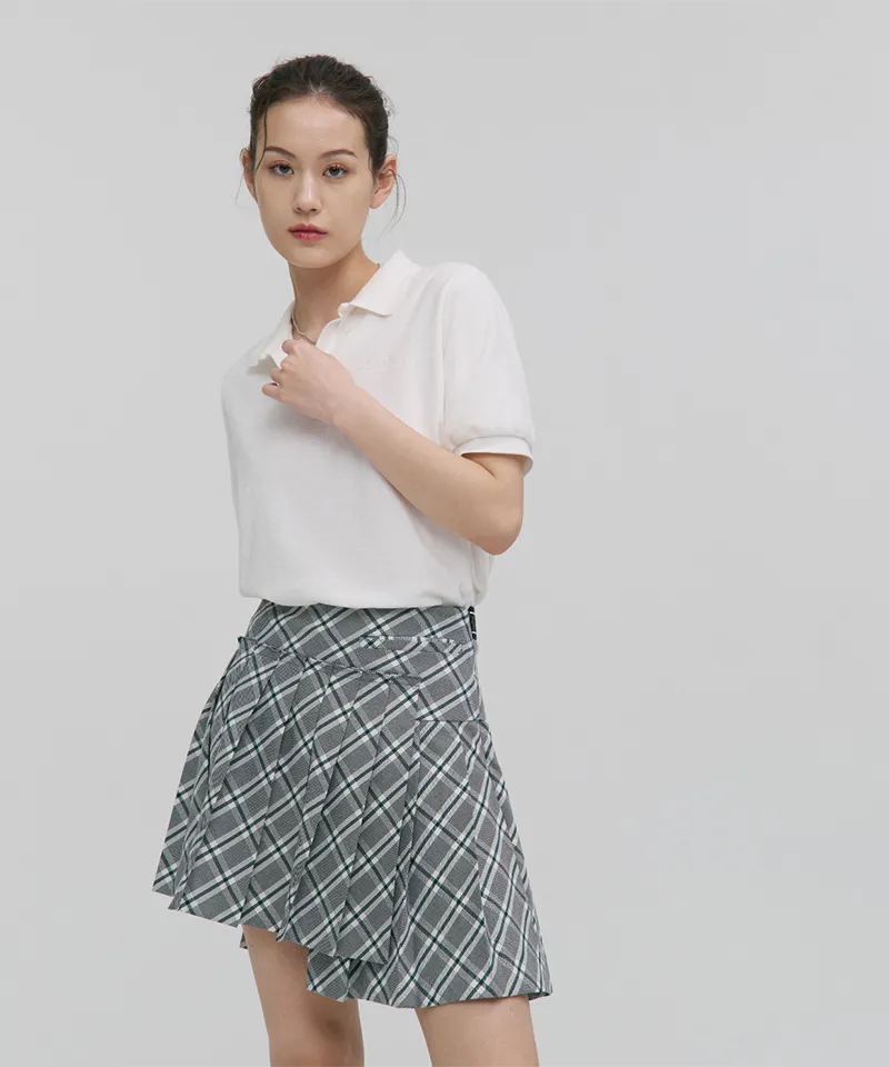 Monday Flow Dionne Check Skirt - Green