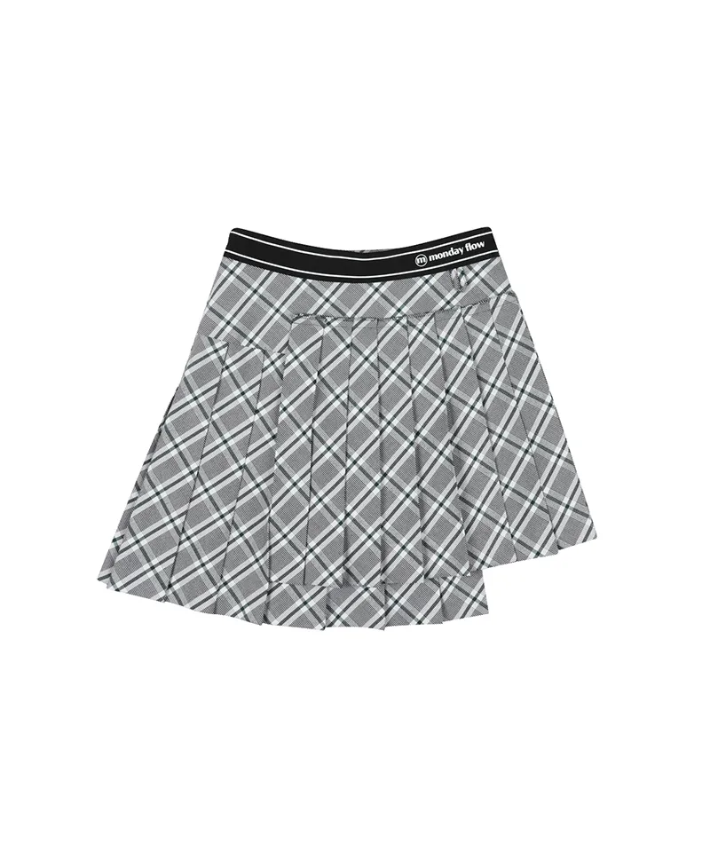 Monday Flow Dionne Check Skirt - Green