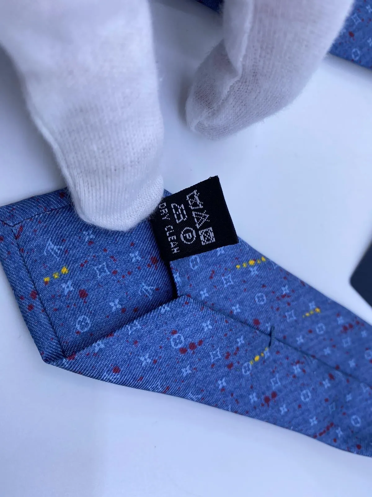Monogram Paint Splash Tie