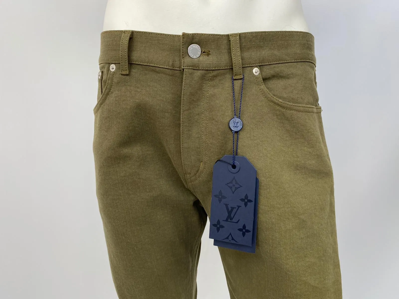 Monogram Patch Stretch Slim Jeans