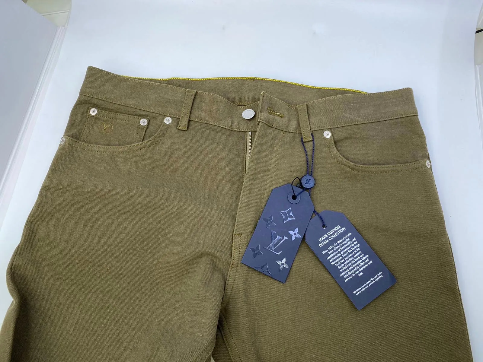 Monogram Patch Stretch Slim Jeans