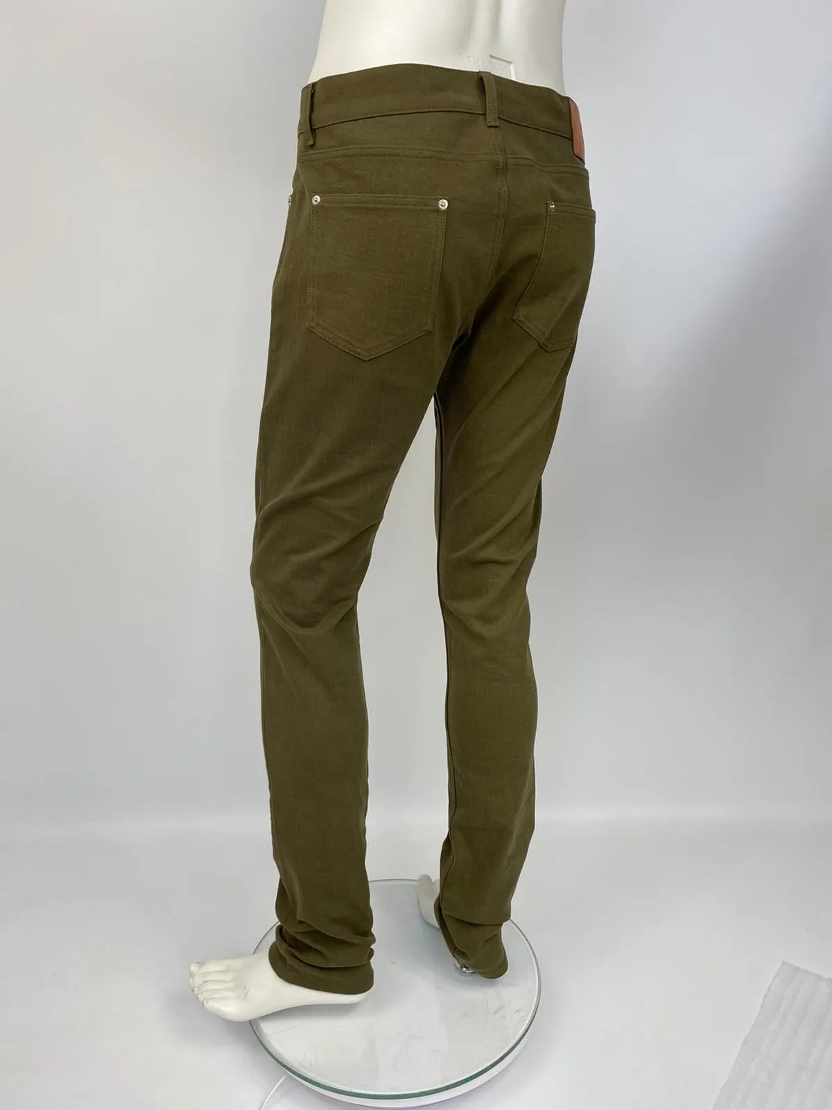 Monogram Patch Stretch Slim Jeans