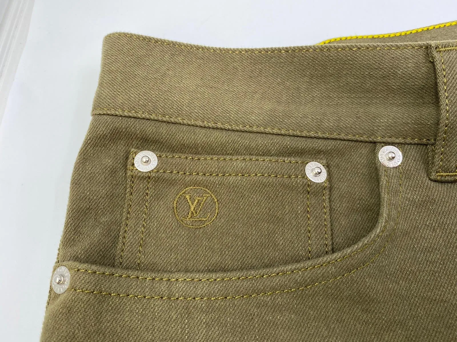Monogram Patch Stretch Slim Jeans