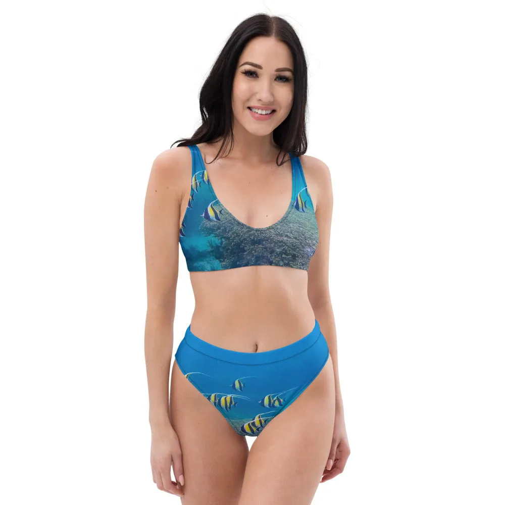 Moorish Idols Recycled high-waisted bikini