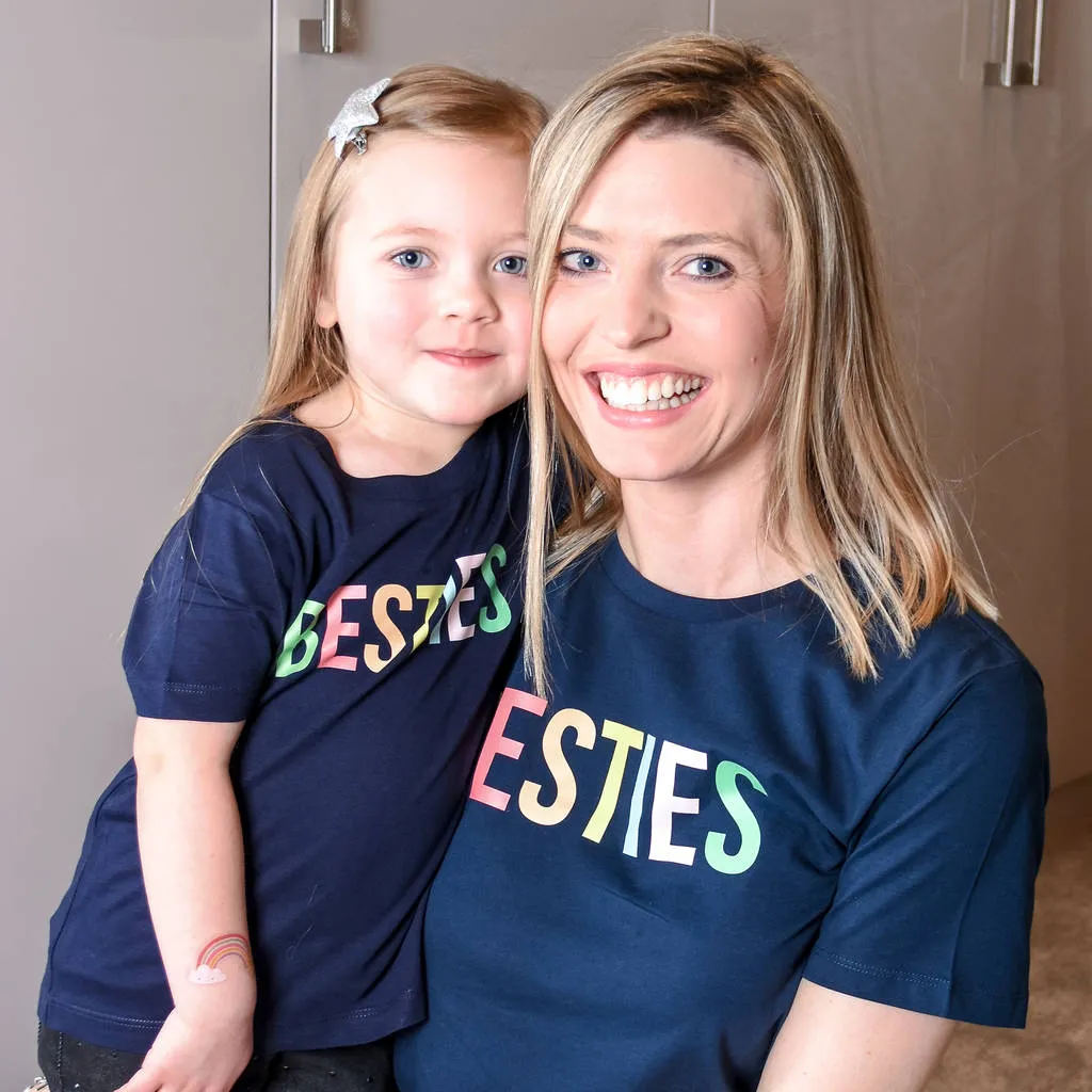 Mother And Child Multicoloured Besties T Shirts