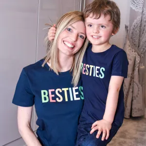 Mother And Child Multicoloured Besties T Shirts