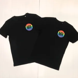 Mr And Mr Rainbow T Shirt Set