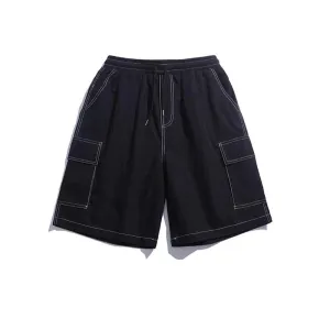 Multi Pocket Denim Shorts