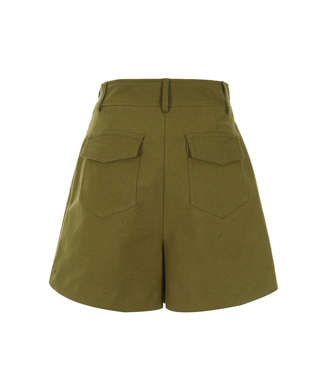 MYCL Big Pocket Culotte Short Pants - Khaki