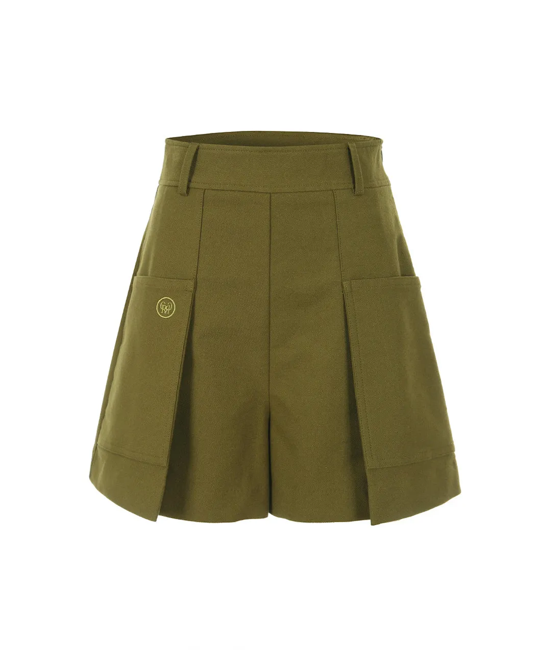 MYCL Big Pocket Culotte Short Pants - Khaki