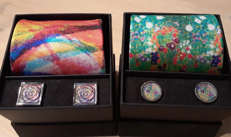 N O Knots Exclusive, the Finest Silk Art Tie & Cufflinks, Hand Made in Europe!