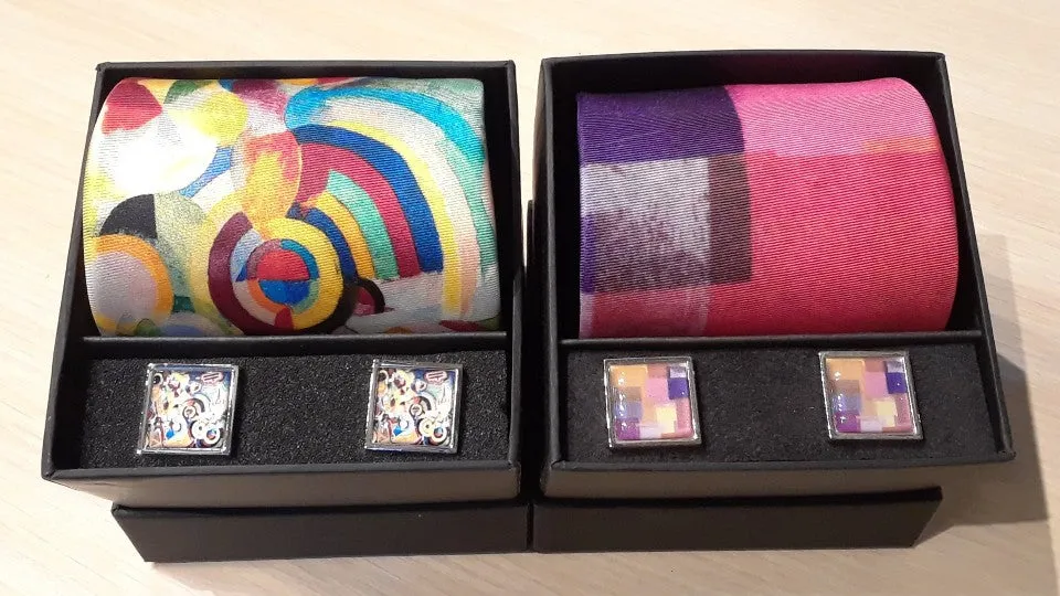 N O Knots Exclusive, the Finest Silk Art Tie & Cufflinks, Hand Made in Europe!