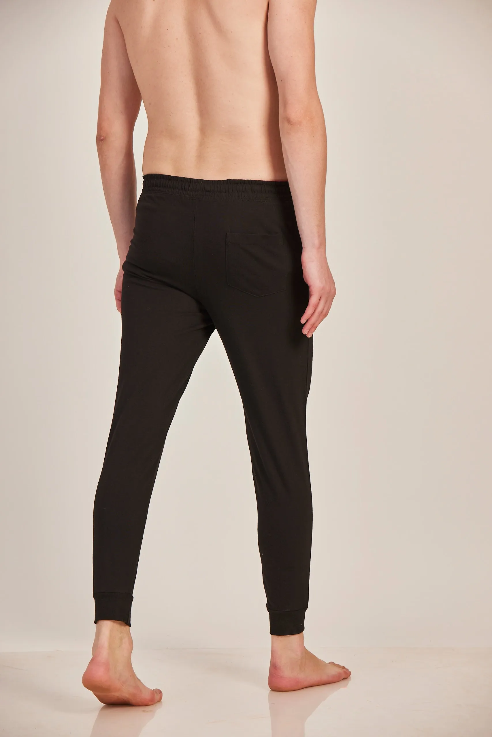 Neva Men's Jogger Style Trackpant with Single Side Zipped Pocket-Black