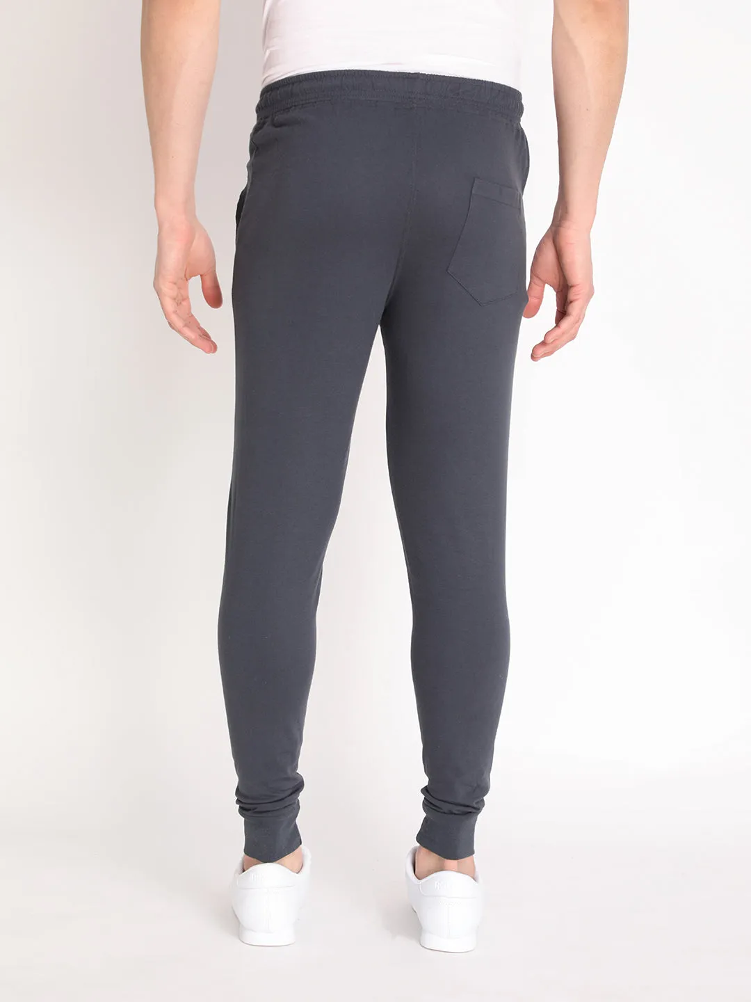 Neva Men's Jogger Style Trackpant with Single Side Zipped Pocket-Dark Grey