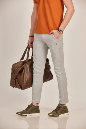 Neva Men's Sweatfree Pant Style Trackpant with Single Side Zipped Pocket-Grey Mix