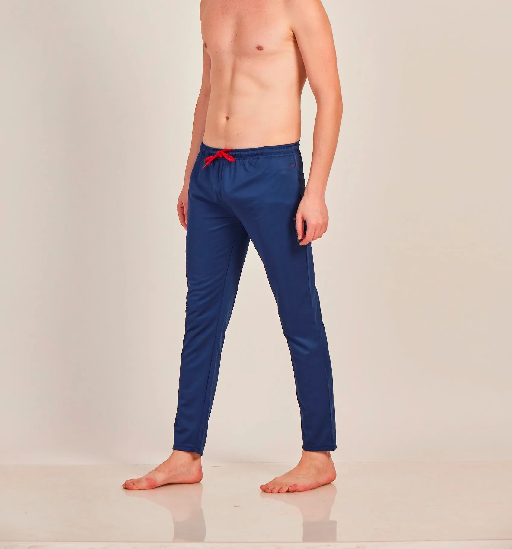 Neva Men's Sweatfree Trackpant with Contrast Drawstring and Single Side Zipped Pocket-Navy