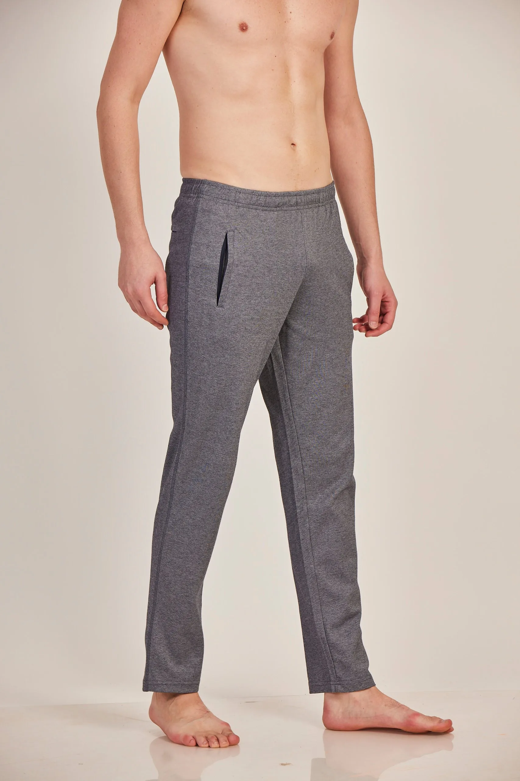 Neva Men's Sweatfree Trackpant with Single Side and back Side Zipped Pocket-Anthra