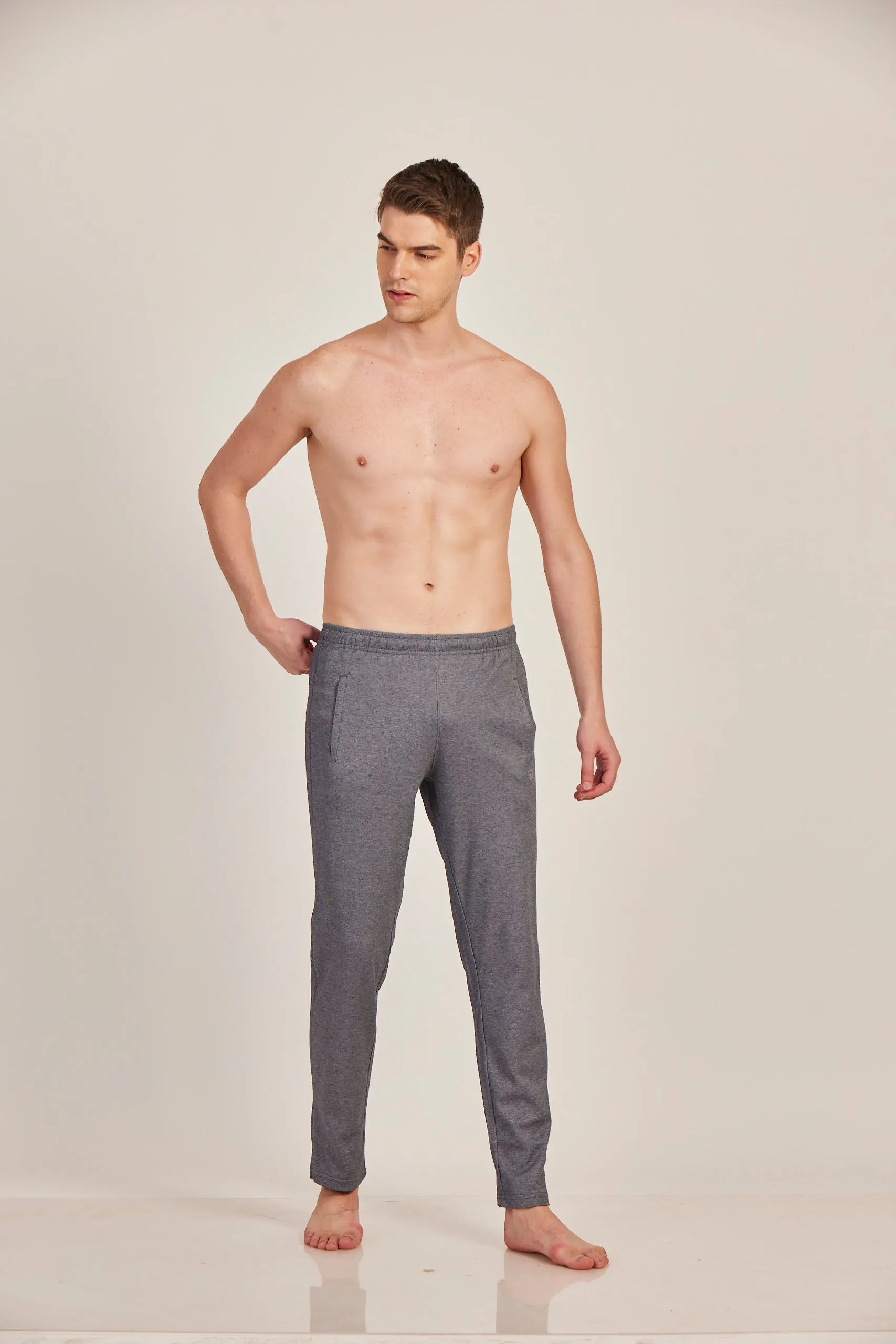 Neva Men's Sweatfree Trackpant with Single Side and back Side Zipped Pocket-Anthra