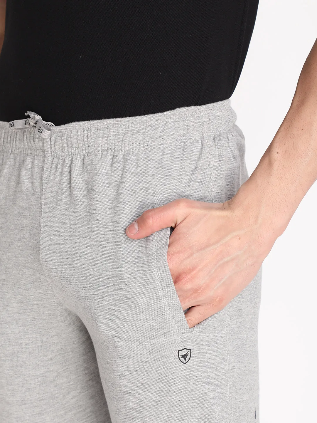 Neva Men's Sweatfree Trackpant with Single Side and back Side Zipped Pocket-Light Grey