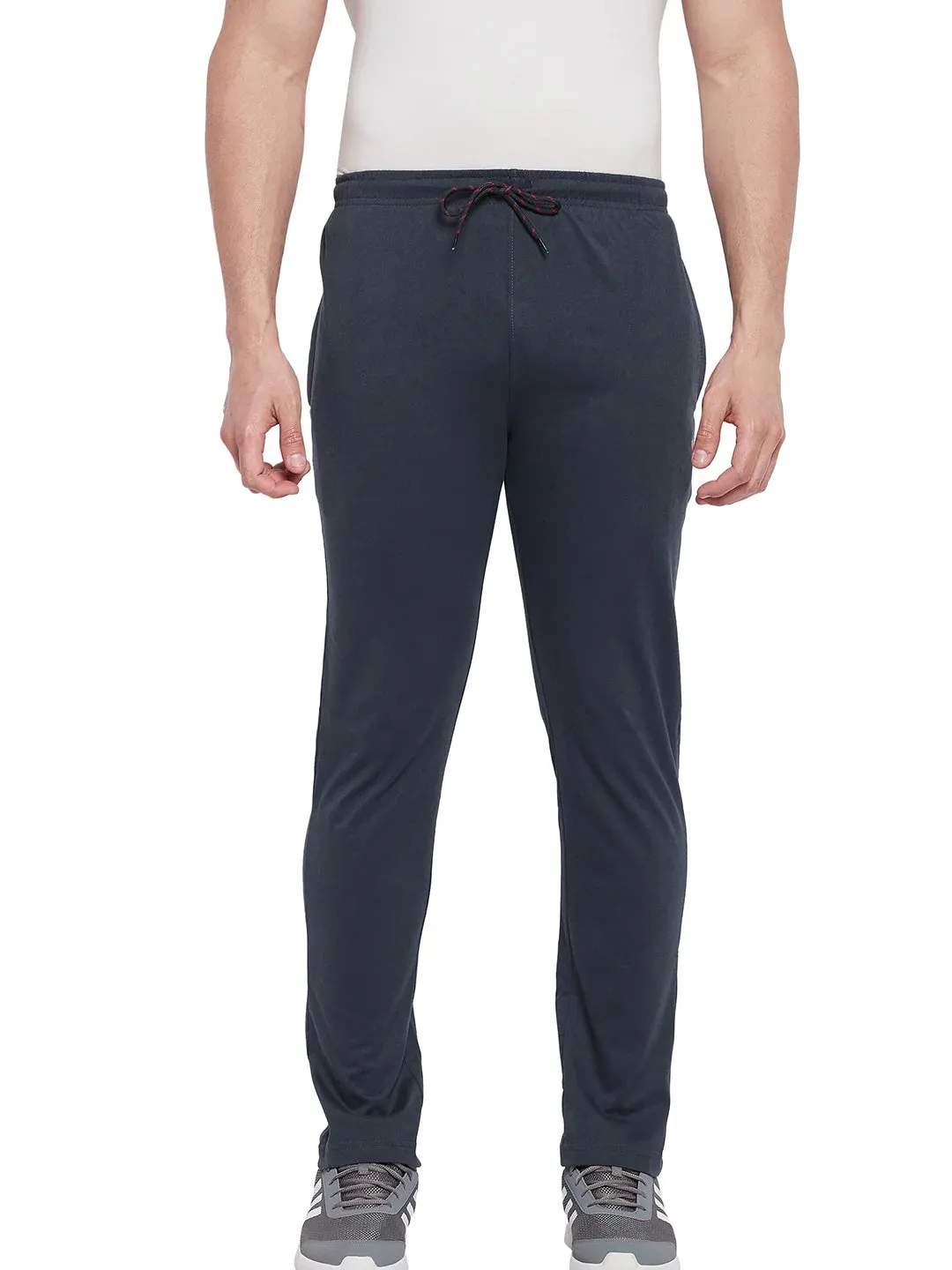 Neva Men's Sweatfree Trackpant with Single Side Zipped Pocket- Dark Grey